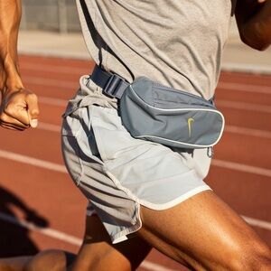 Nike Gray Belt Bag with Yellow Accent